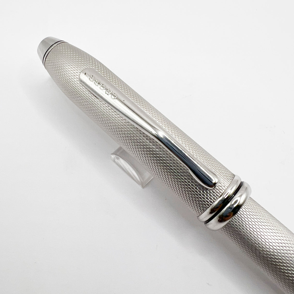 Cross Pinnacle Sterling Silver Barleycorn Fountain Pen - Fine 18kt Gold Nib