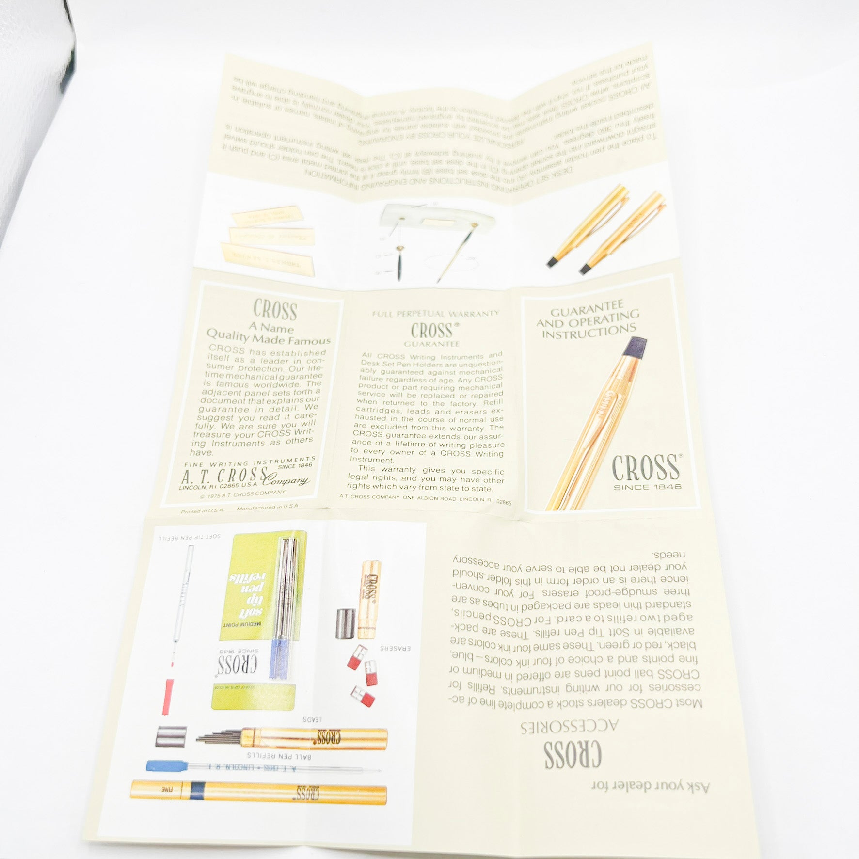 Cross Century SOLID 14kt Gold Ballpoint and Mechanical Pencil 0.7mm Set - MINT IN ORIGINAL BOX!!
