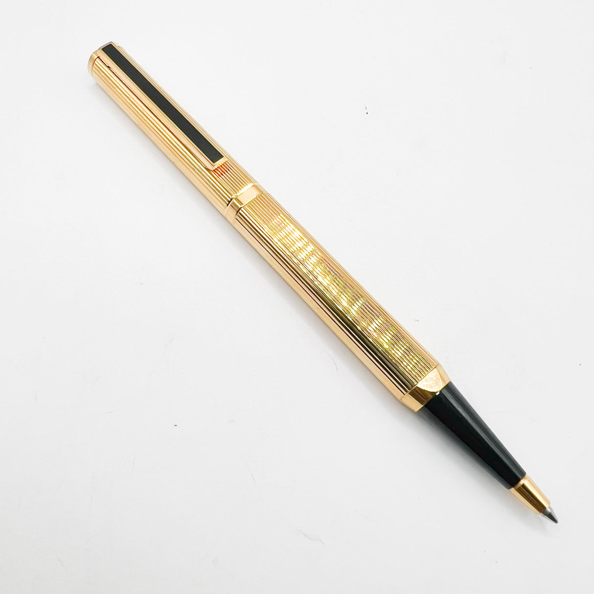 Alfred Dunhill Heavy Gold-Plated 4-Sided Gold-Plated Ballpoint