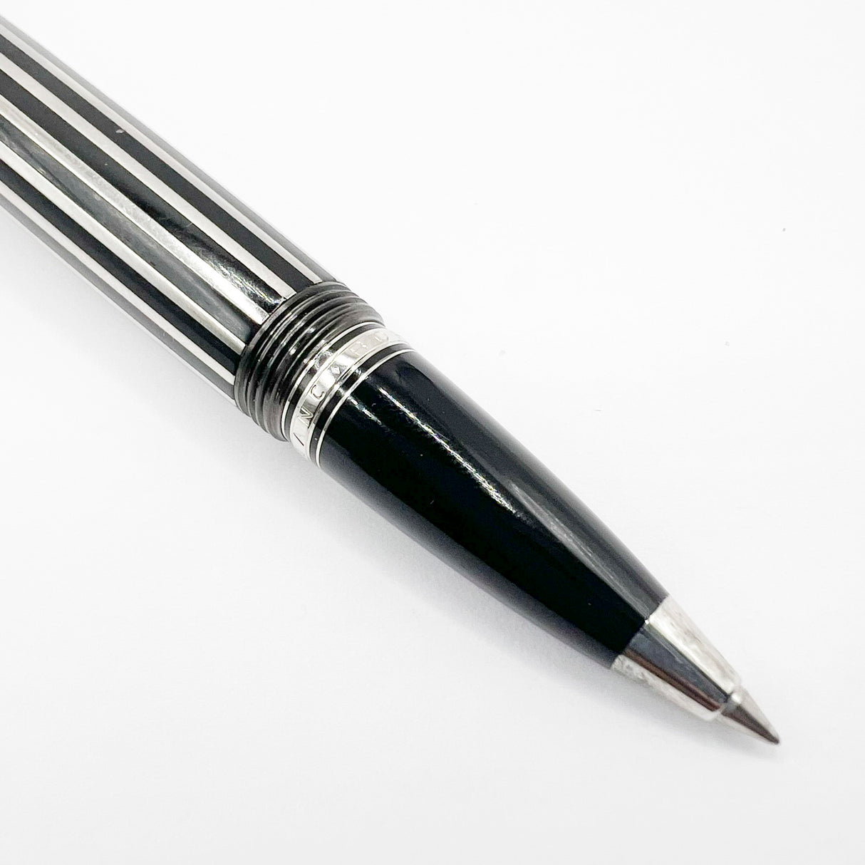 Montblanc Crystal Boheme Rollerball - Platinum-Plated Stripes over Black Resin (with Surface Wear)