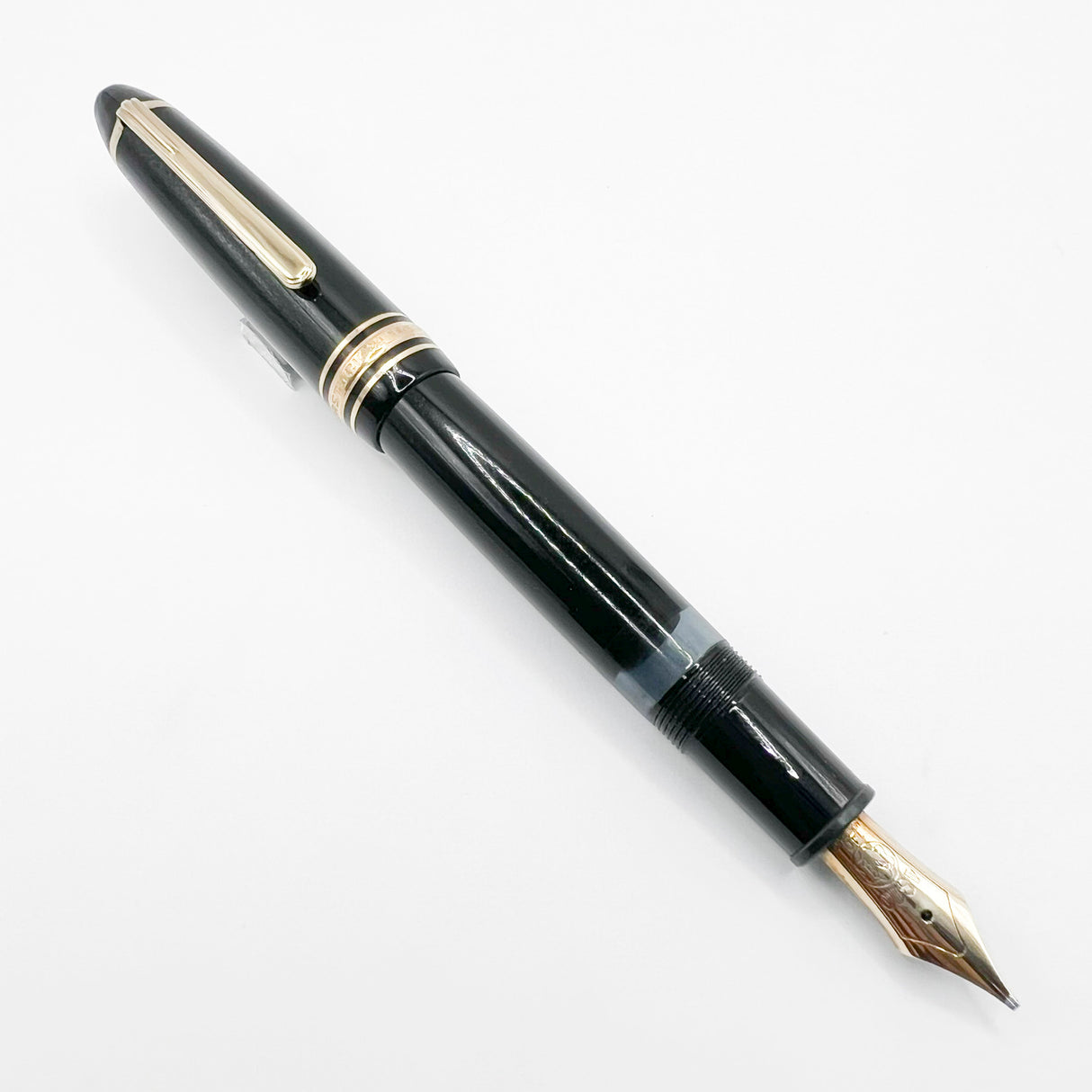 Montblanc Meisterstuck Black Resin #146 LeGrand Fountain Pen - Flexible Broad 14kt Gold Nib