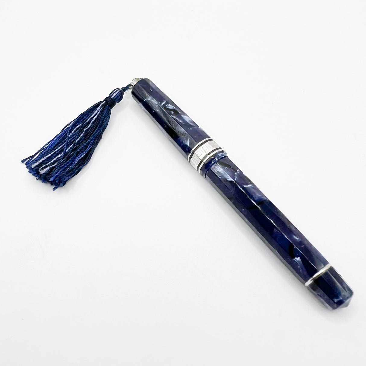 OMAS Princess Paragon Extra Blue Royale Celluloid Fountain Pen - Extra Fine 18kt Gold Nib