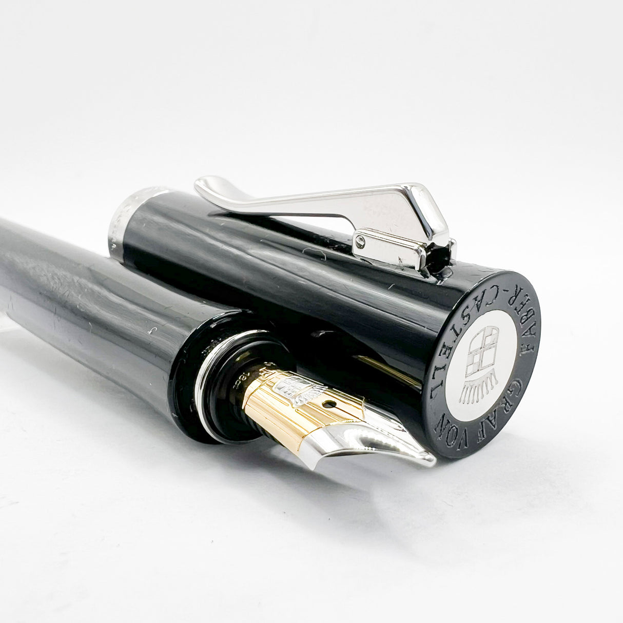 Graf von Faber Castell Smooth Black Intuition Fountain Pen - Fine 18kt Gold Nib