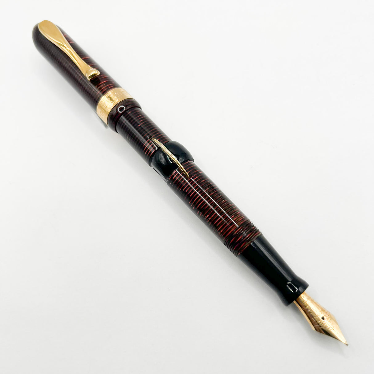 Visconti Copernicus Burgundy Celluloid Limited Edition Fountain Pen - Medium 18kt Gold Nib
