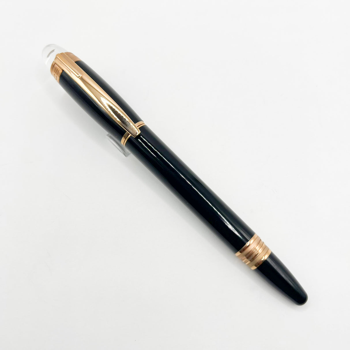 Montblanc Starwalker Black Resin with Rose Gold Plated Trim Fountain Pen - Medium 14kt Gold Nib