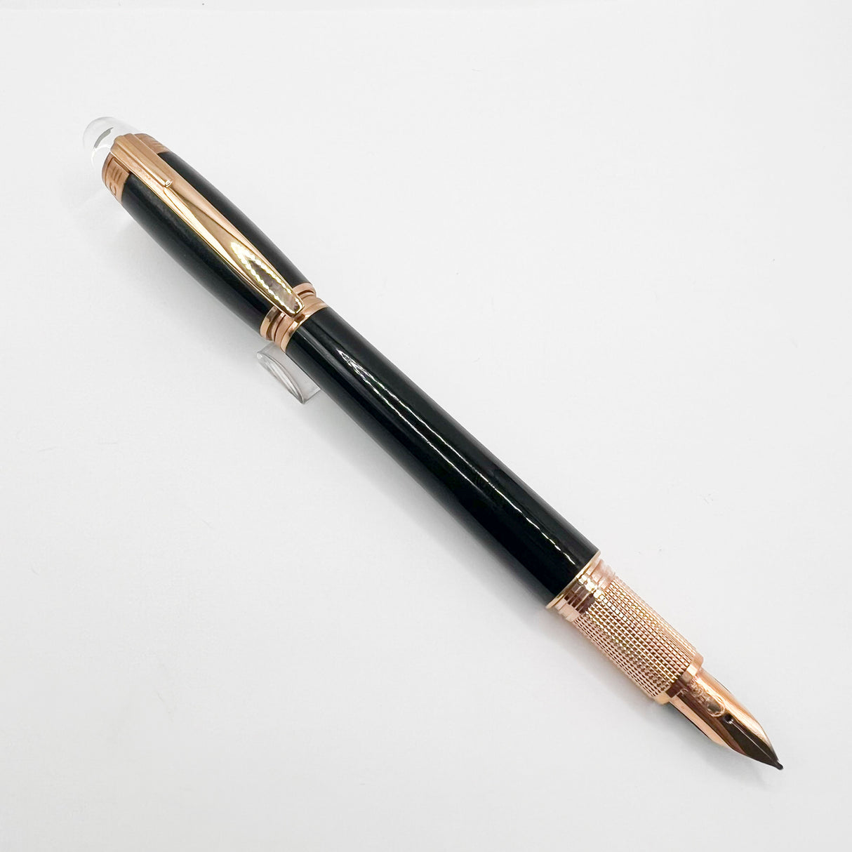 Montblanc Starwalker Black Resin with Rose Gold Plated Trim Fountain Pen - Medium 14kt Gold Nib