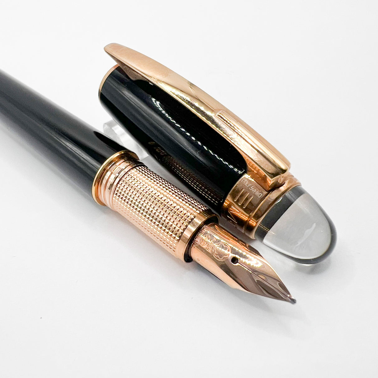 Montblanc Starwalker Black Resin with Rose Gold Plated Trim Fountain Pen - Medium 14kt Gold Nib