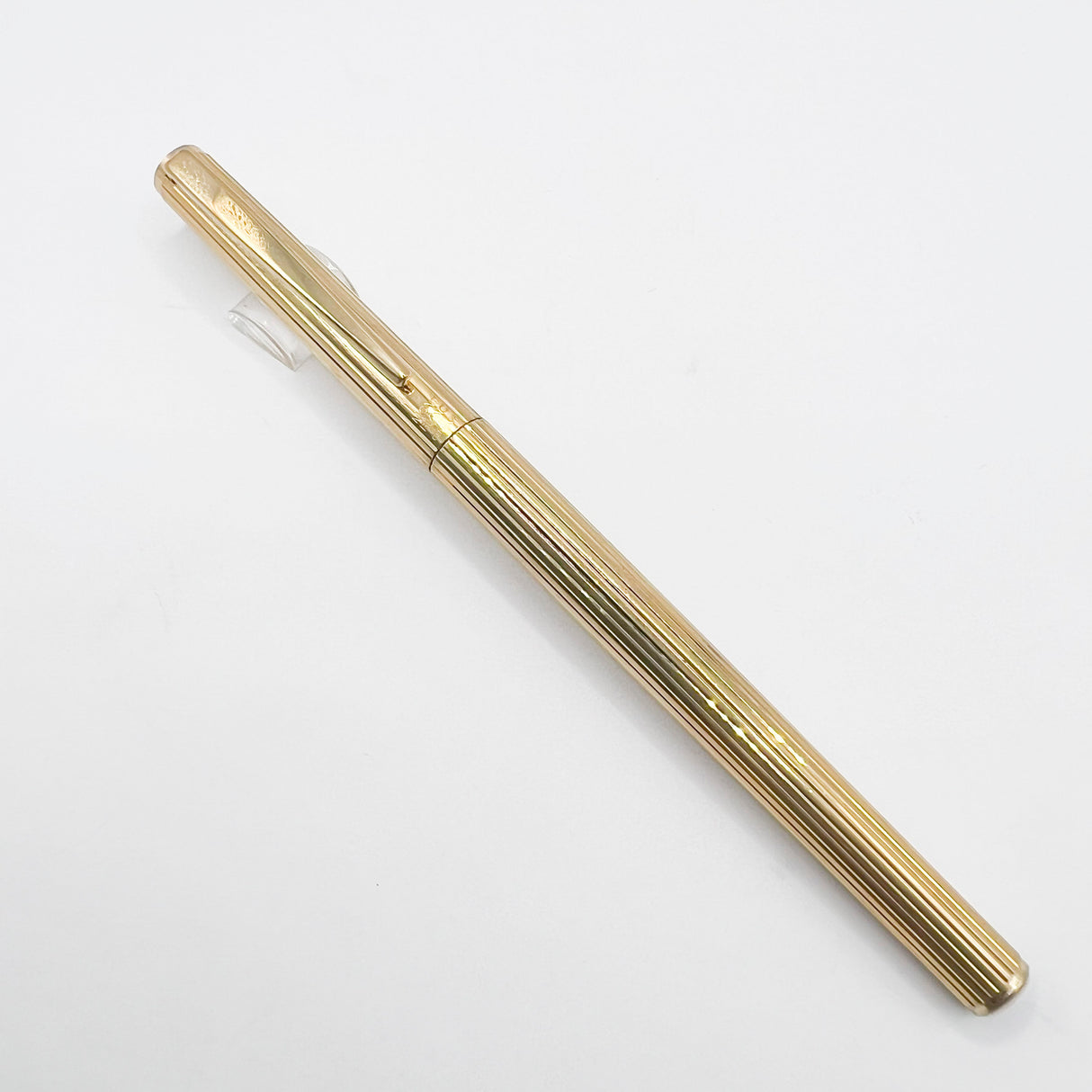 Montblanc Noblesse Gold-Plated Etched Vertical Lines Fountain Pen - Fine 14kt Gold Nib