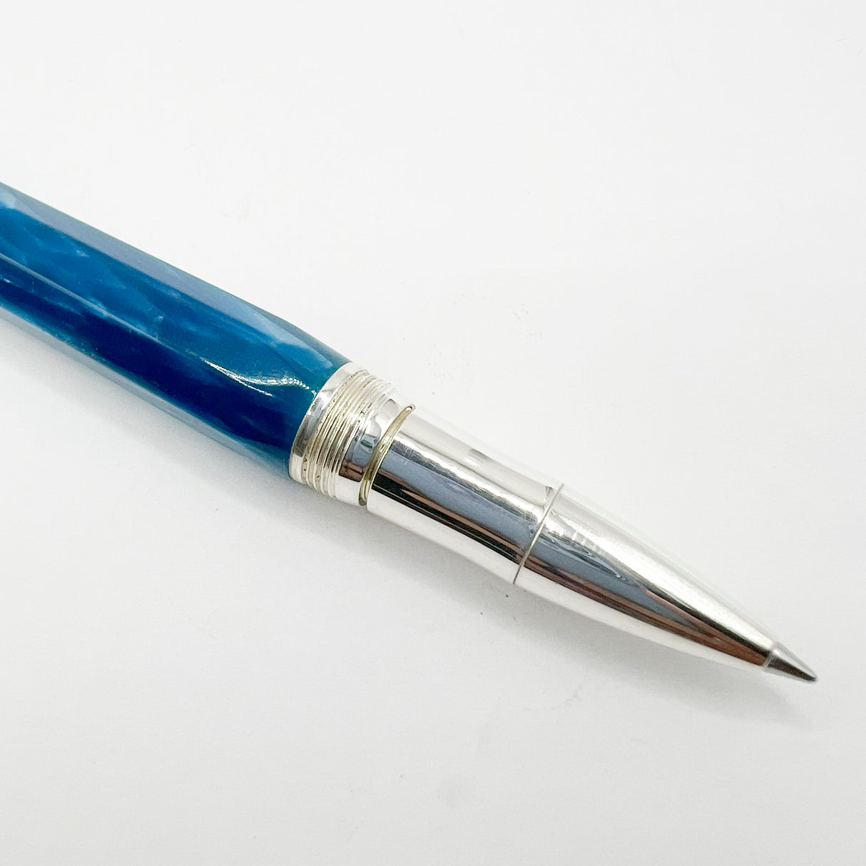 Montegrappa Symphony Facetted Lustrous Turquoise Celluloid Rollerball