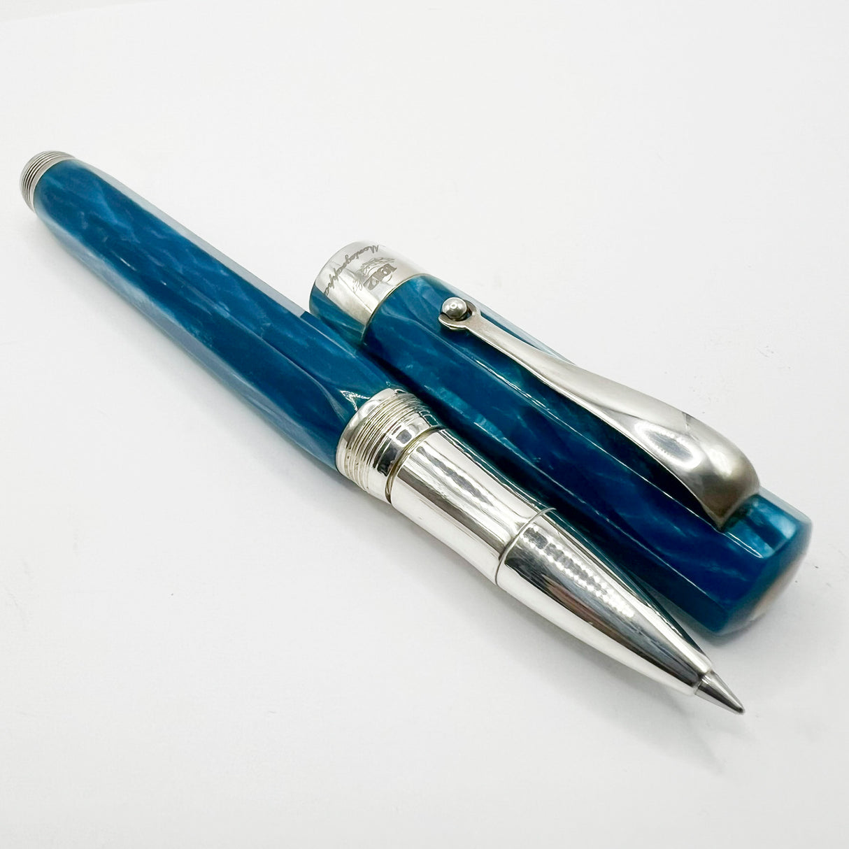 Montegrappa Symphony Facetted Lustrous Turquoise Celluloid Rollerball