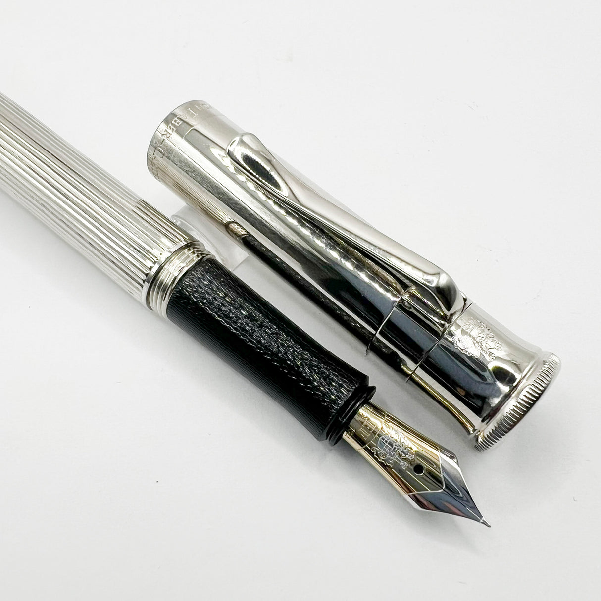 Graf von Faber Castell Platinum-Plated Classic Fountain Pen - Extra Fine 18kt Gold Nib