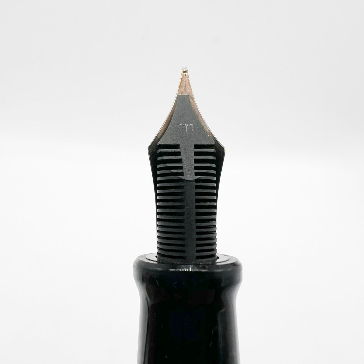 Aurora Optima Black Resin/Sterling Silver Guilloche Cap Fountain Pen - Fine 14kt Gold Nib