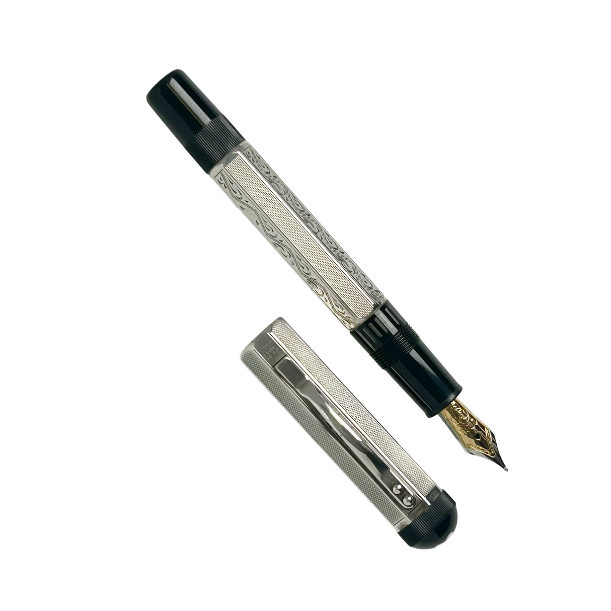 Montblanc Lorenzo De Medici Sterling Silver Patron of the Arts Fountain Pen - Medium 18kt Gold Nib - A GRAIL Pen!