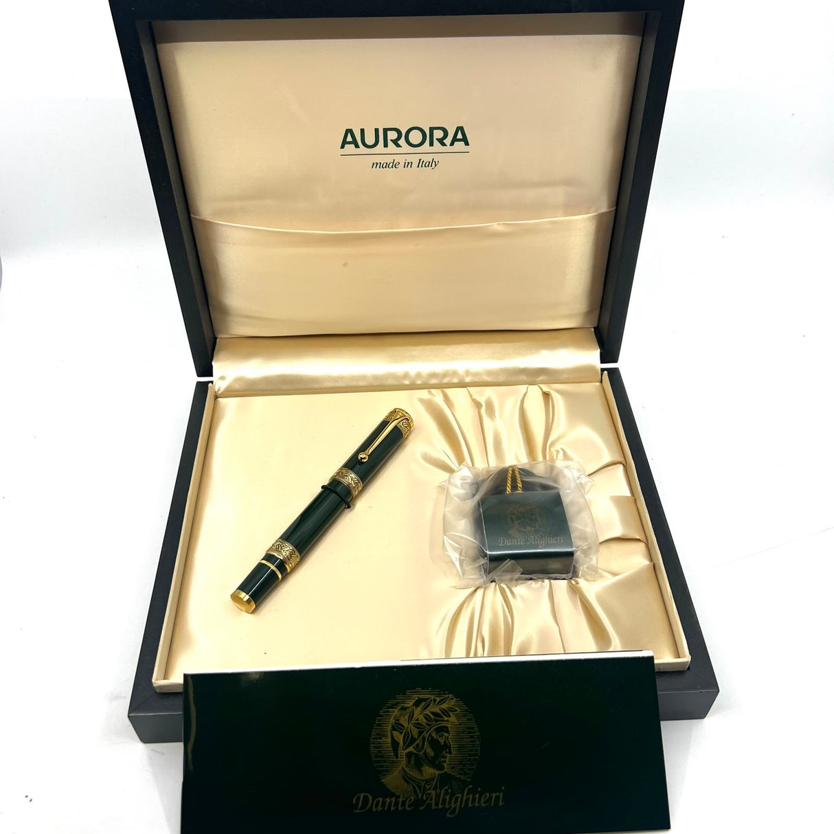 Aurora Original Dante Alighieri Green Lacquered Limited Edition Fountain Pen - Medium 18 Kt Gold Nib