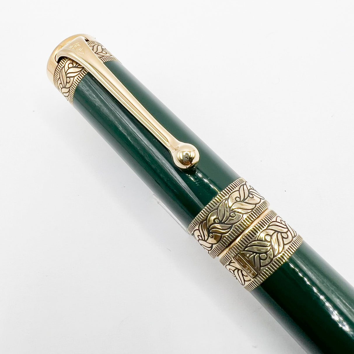 Aurora Original Dante Alighieri Green Lacquered Limited Edition Fountain Pen - Medium 18 Kt Gold Nib