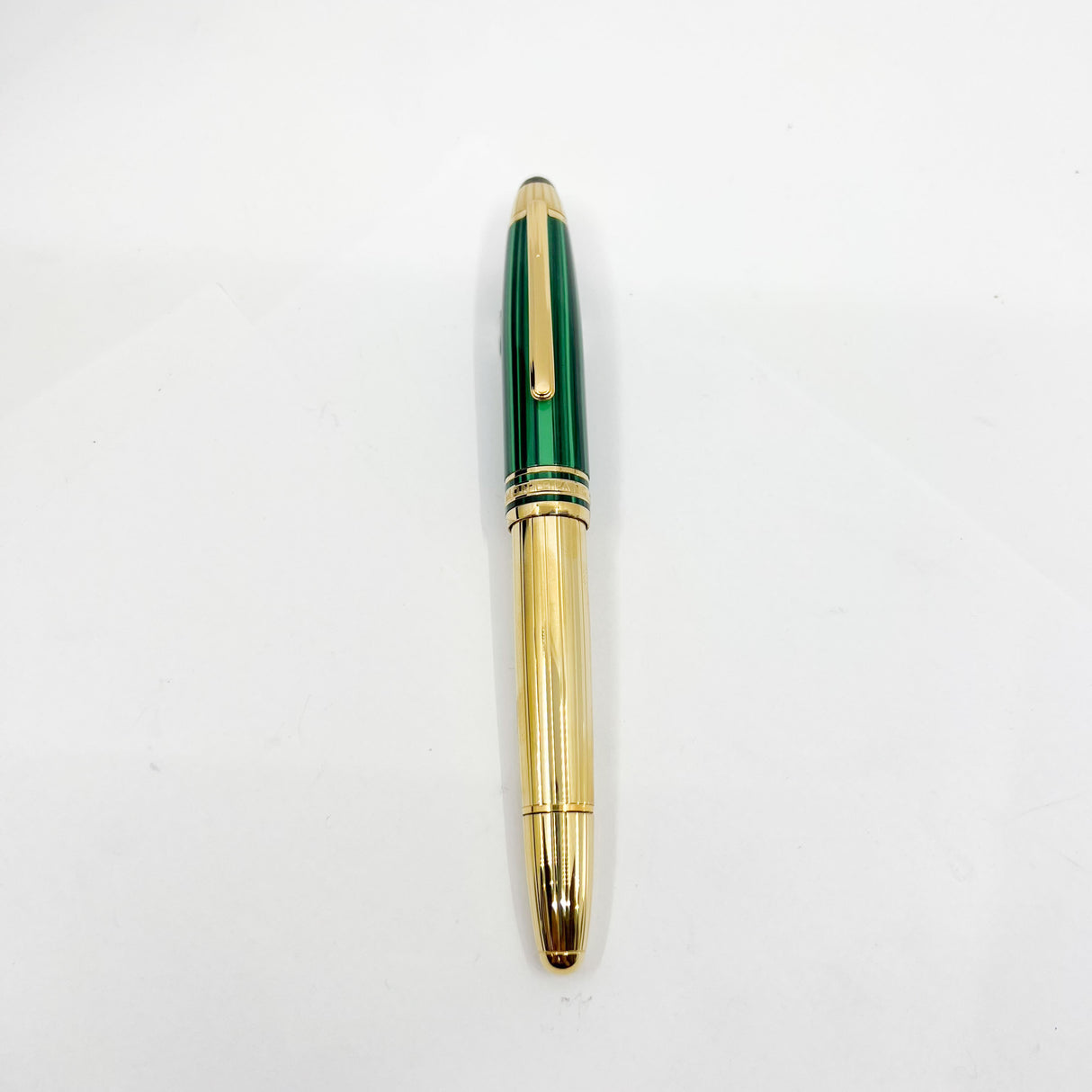 Montblanc Czar Nikolai LeGrand Fountain Pen - Malachite Cap/Gold Vermeil Barrel - Medium 18kt Gold Nib