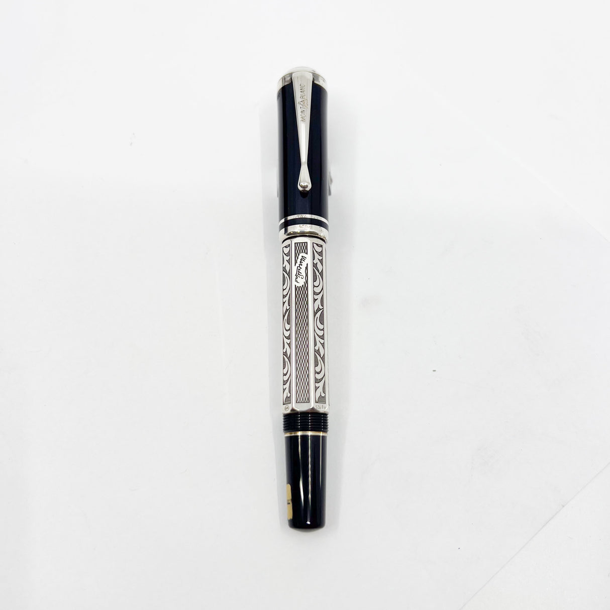 Montblanc Marcel Proust Sterling Silver Writer Series Fountain Pen - Fine 18kt Gold Nib