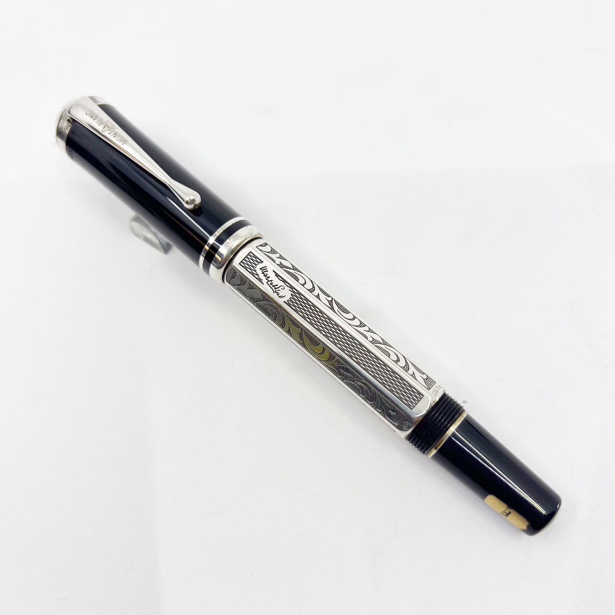 Montblanc Marcel Proust Sterling Silver Writer Series Fountain Pen - Fine 18kt Gold Nib