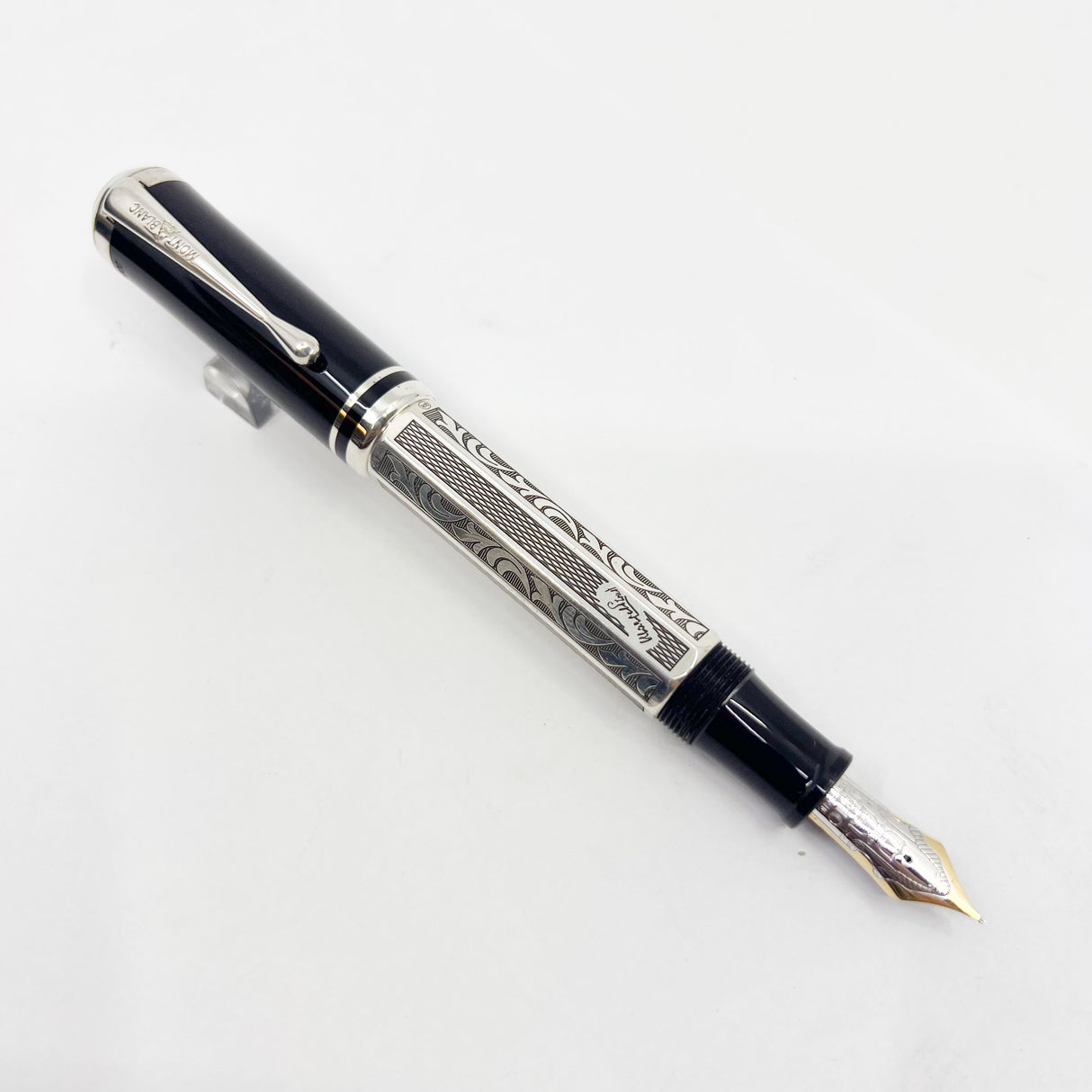 Montblanc Marcel Proust Sterling Silver Writer Series Fountain Pen - Fine 18kt Gold Nib