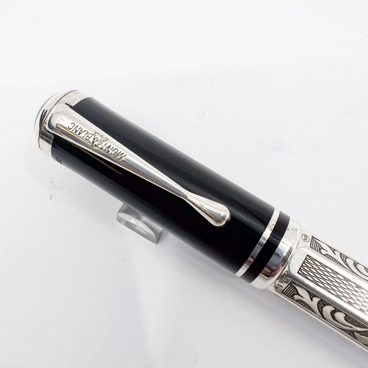 Montblanc Marcel Proust Sterling Silver Writer Series Fountain Pen - Fine 18kt Gold Nib