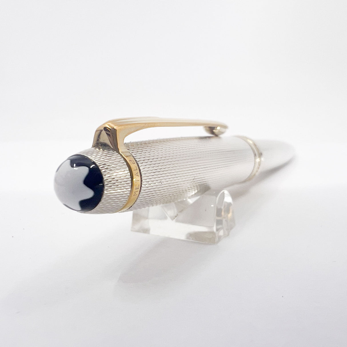 Montblanc Meisterstuck Solitaire Sterling Silver Pinstripe Ballpoint Pen