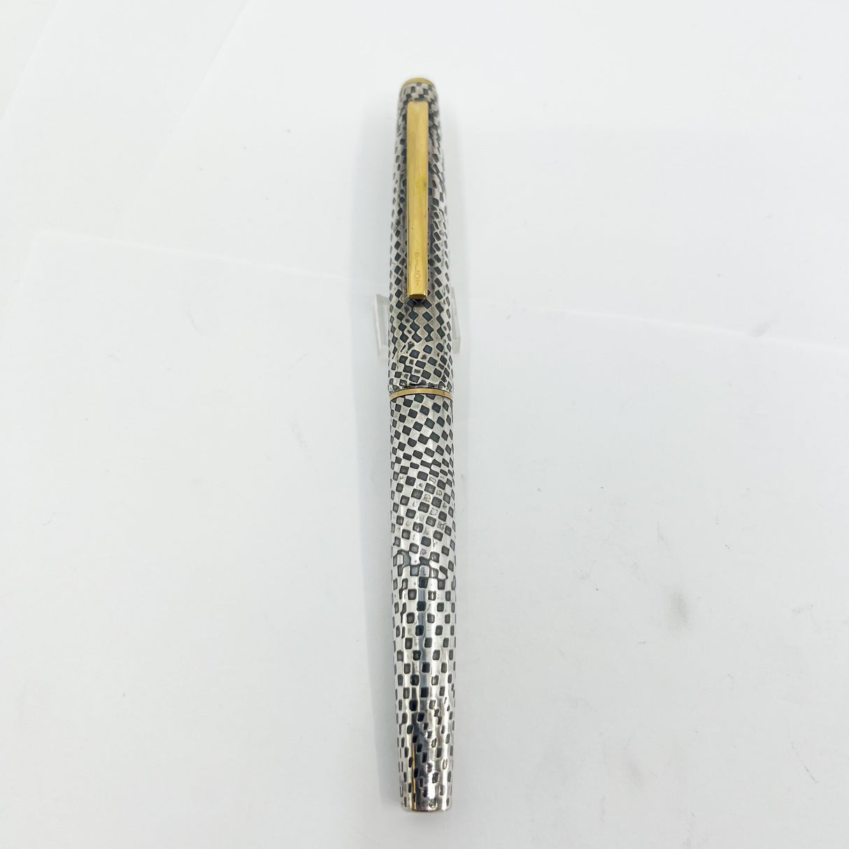 Pilot Sterling Silver Incredible Lattice Filigree Fountain Pen - Broad 18kt Gold Nib (Circa 1970s)- RARE!!