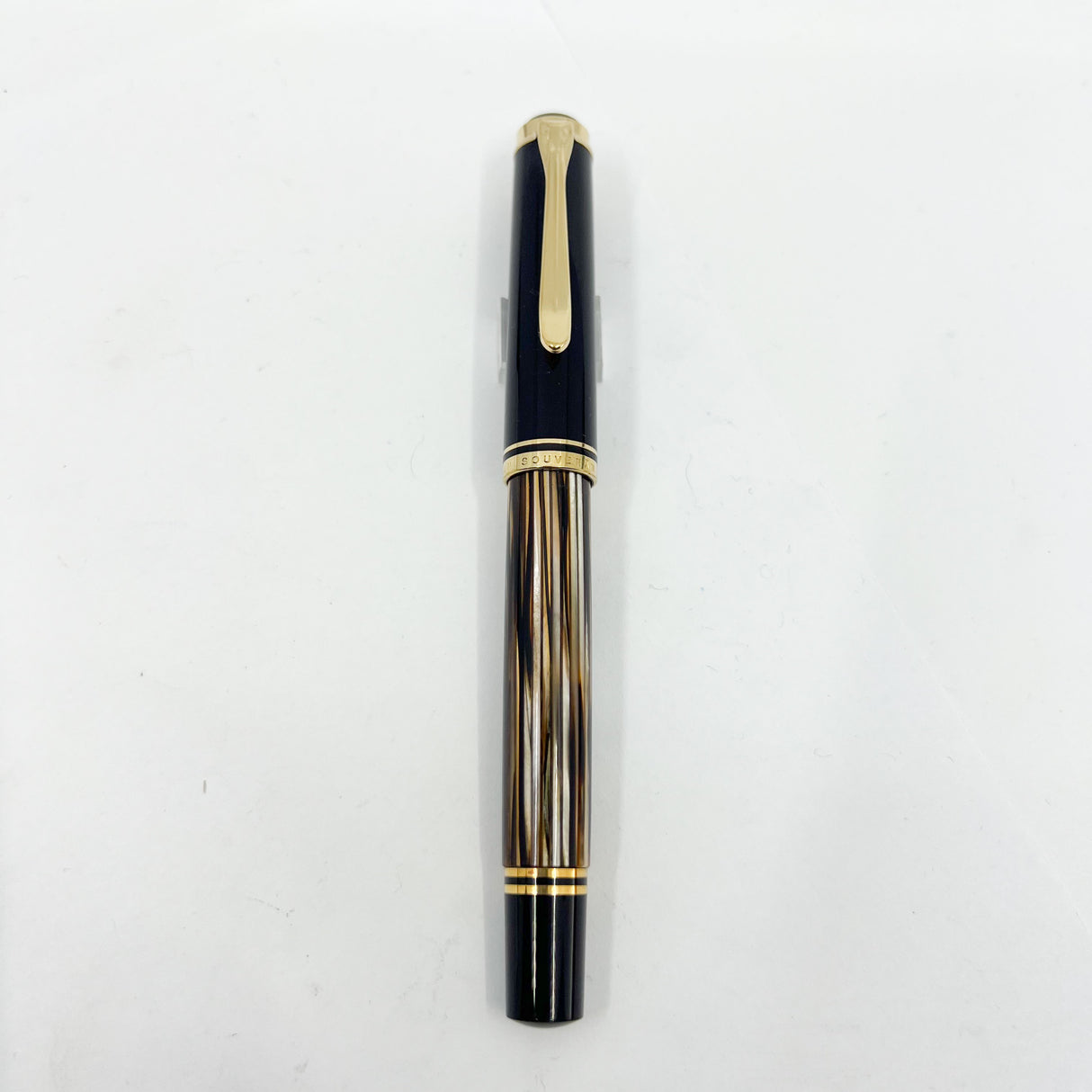 Pelikan M400 Tortoise Brown Fountain Pen - Medium Oblique 14kt Gold Nib