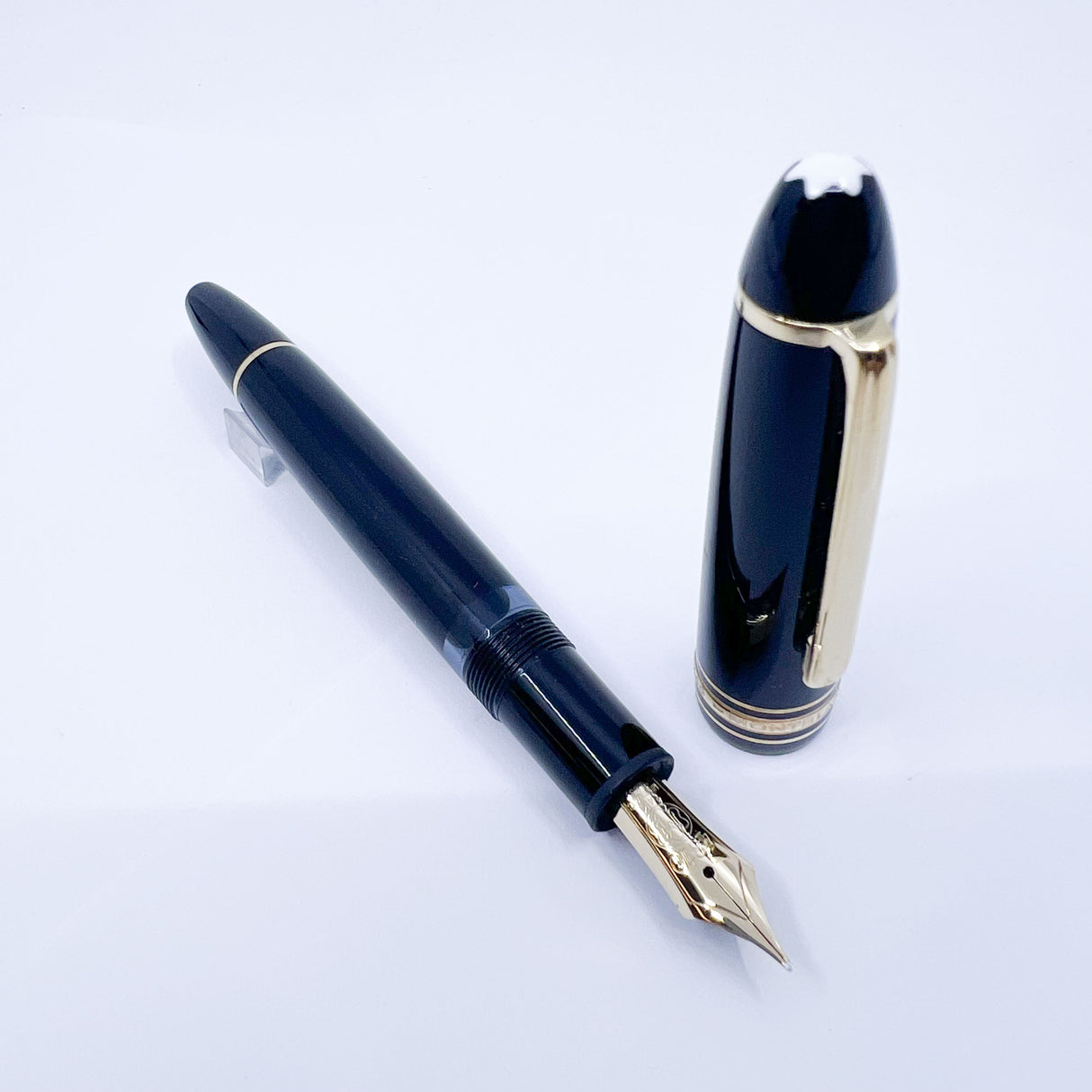 Montblanc Meisterstuck Black Resin #146 LeGrand Fountain Pen - Fine 14kt Gold Nib