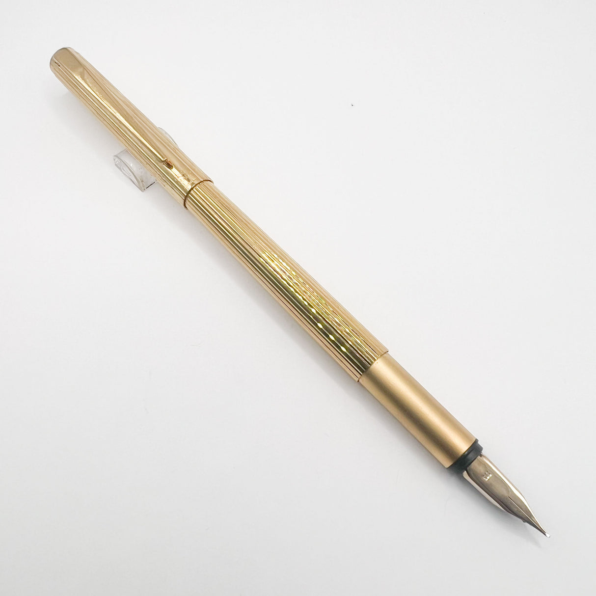 Montblanc Noblesse Gold-Plated Fluted Vertical Lines Fountain Pen - Extra Fine 14kt Gold Nib