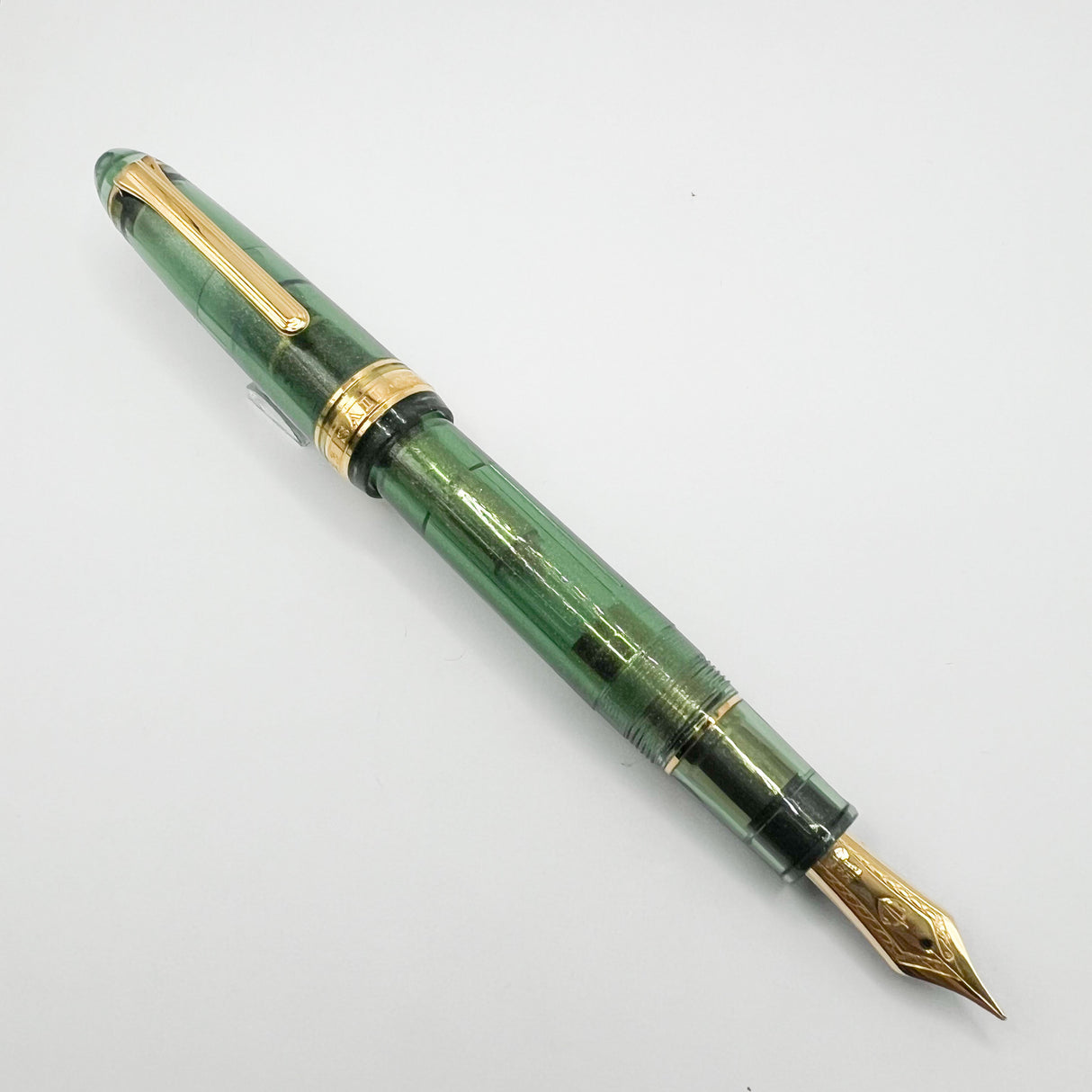 Sailor 2023 Pen of the Year 1911 Large Olive Green Shimmer Transparent Fountain Pen - Broad 21kt Gold Nib