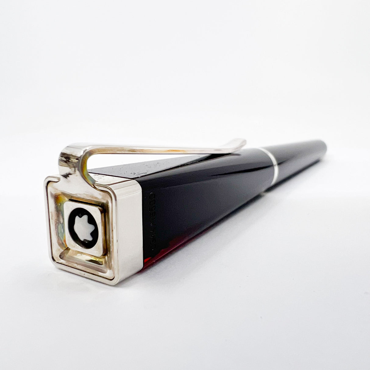 Montblanc Franz Kafka Limited Edition Deep Translucent Burgundy Ballpoint Pen - Sterling Silver Trim