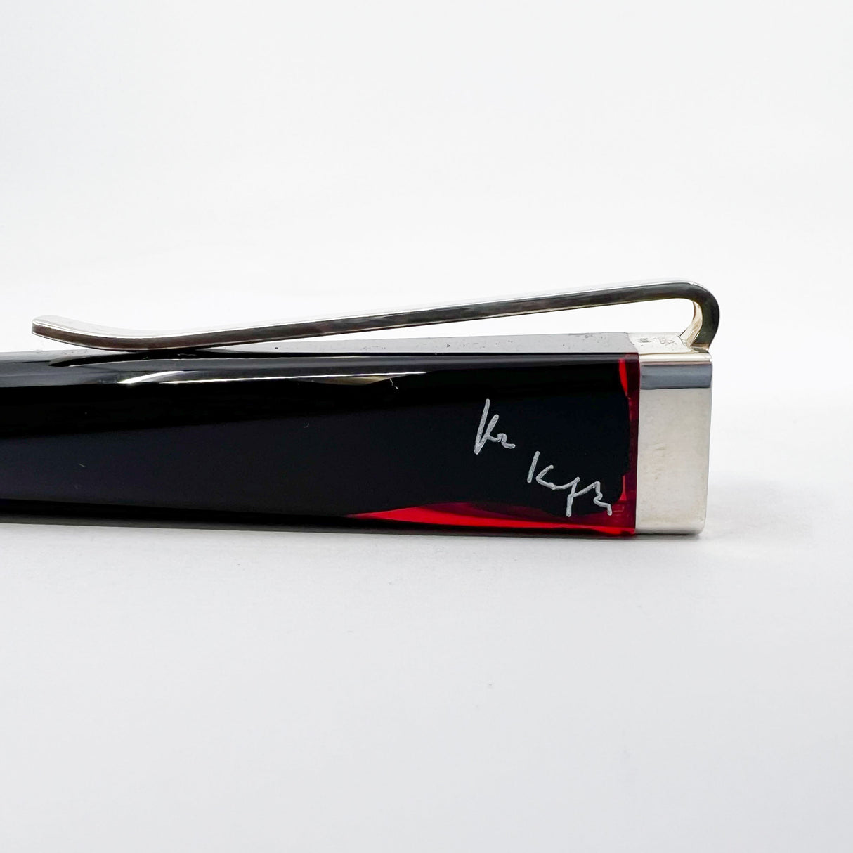 Montblanc Franz Kafka Limited Edition Deep Translucent Burgundy Ballpoint Pen - Sterling Silver Trim