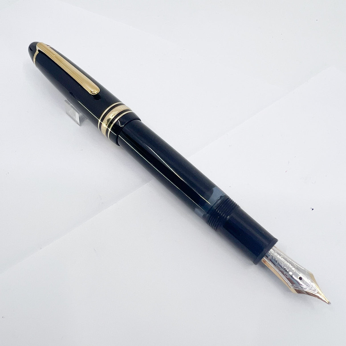 Montblanc Meisterstuck Black Resin #146 LeGrand Fountain Pen - Fine 14kt Gold Nib