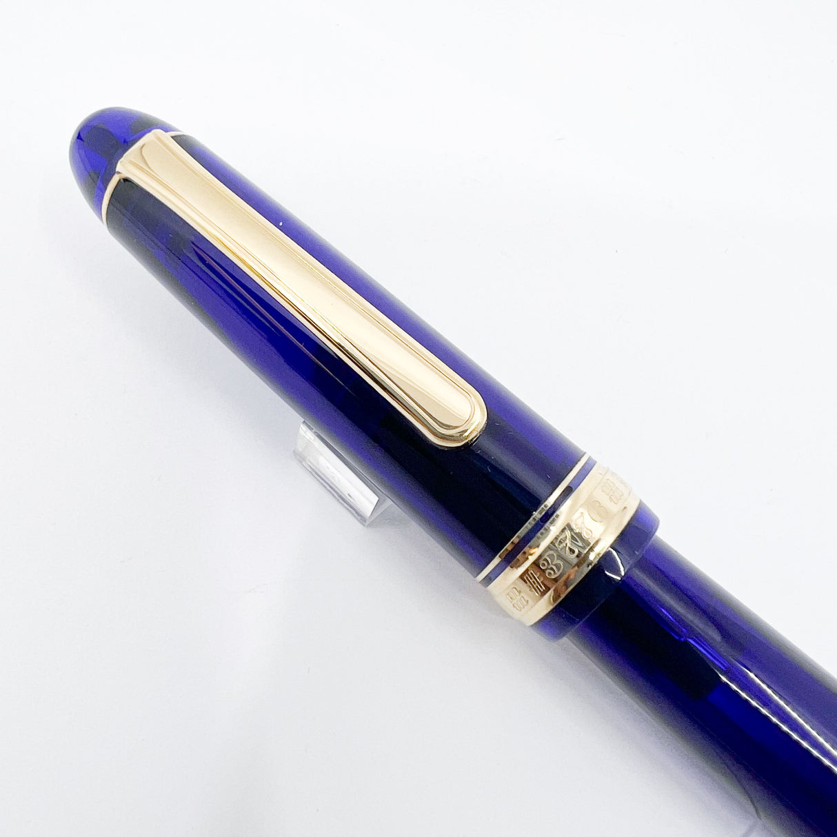 Platinum #3776 Translucent Blue Chartres Fountain Pen - Extra Fine 14kt Gold Nib