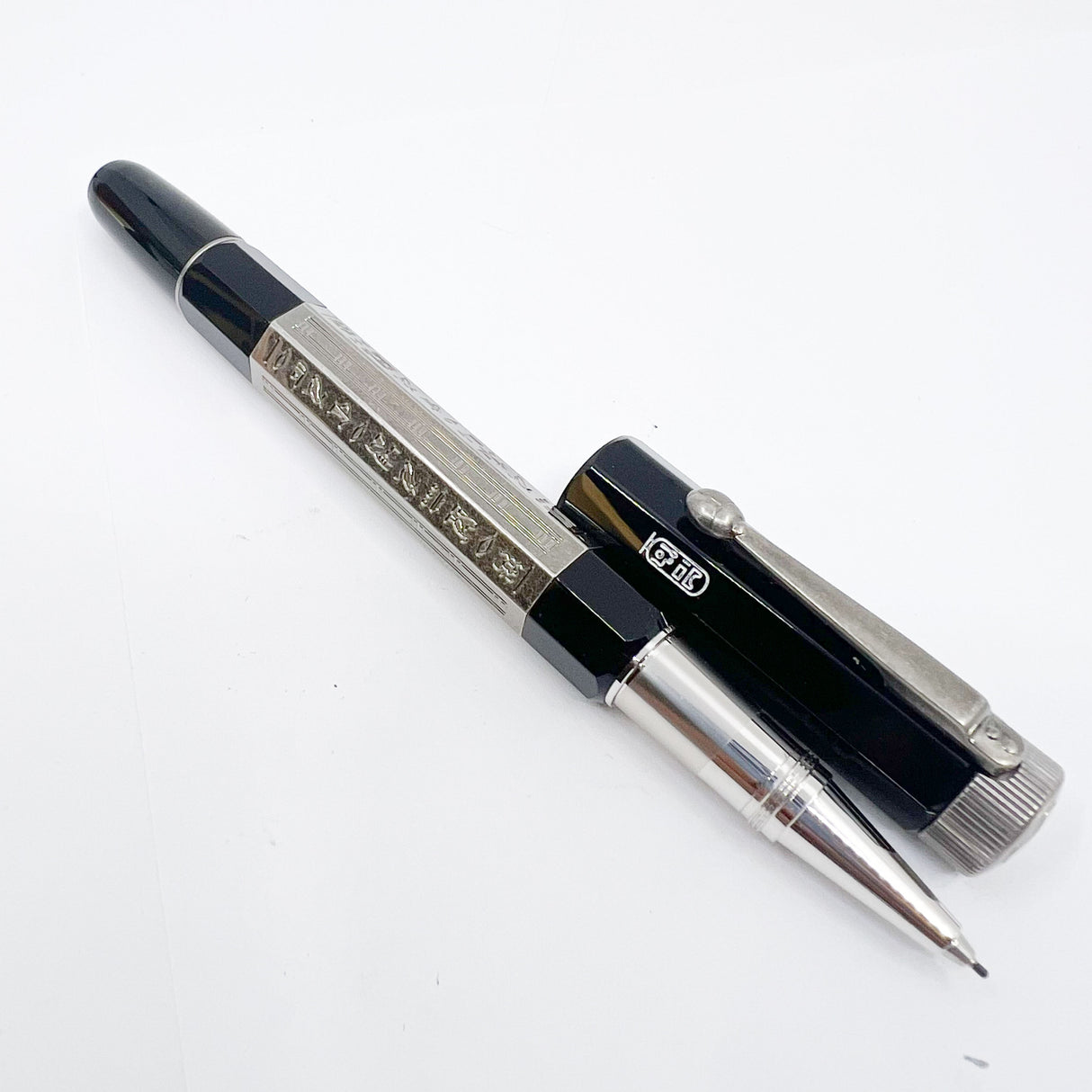 Montblanc Heritage Egyptomania Doue Rollerball/Fineliner - Features "Montblanc" in Egyptian Hieroglyphics on Metal Barrel