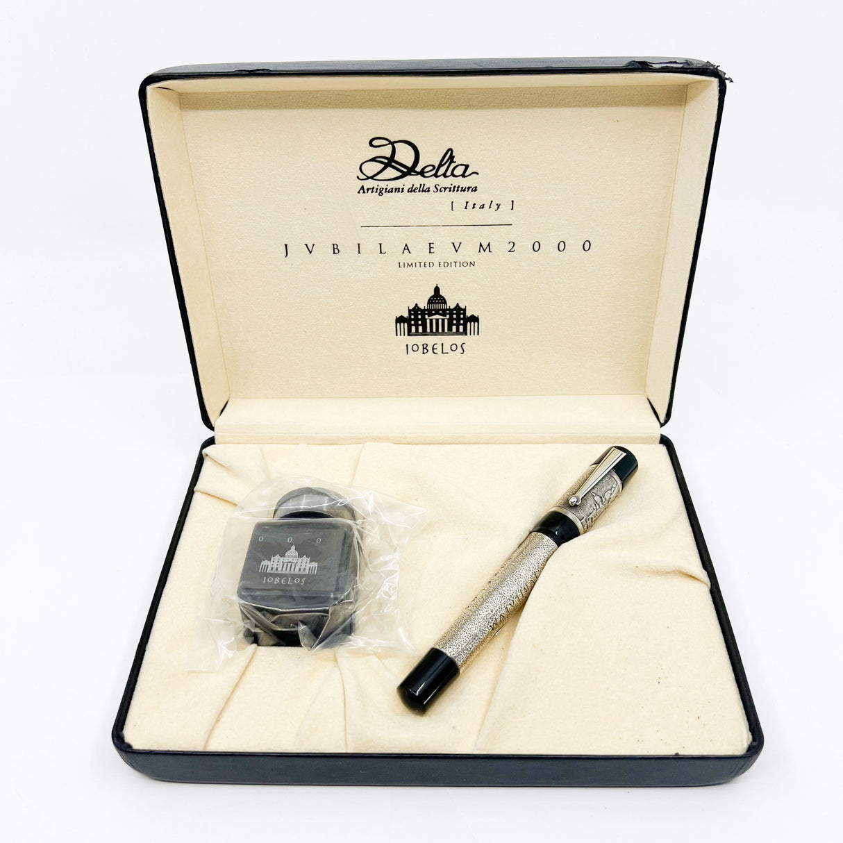 Delta Jubileum 2000 Sterling Silver Lever-Fill Limited Edition Fountain Pen - Medium 18kt Gold Nib