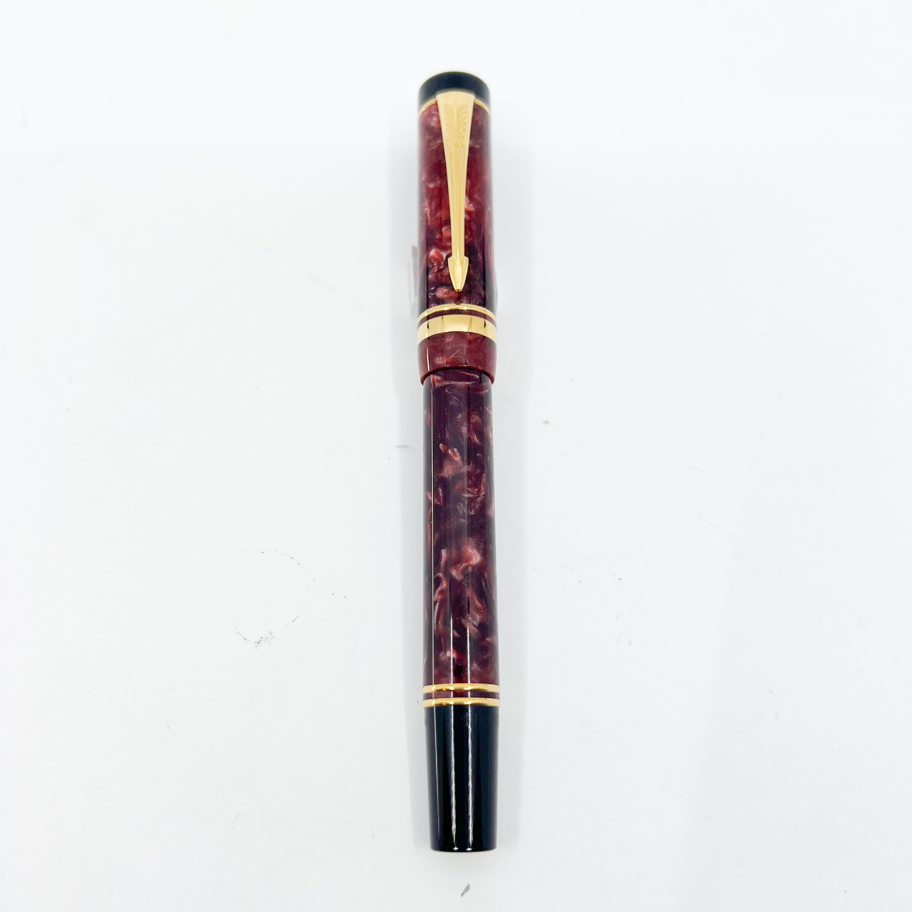 Parker Duofold Marbled Maroon Rollerball (Circa 1991) – Fountain