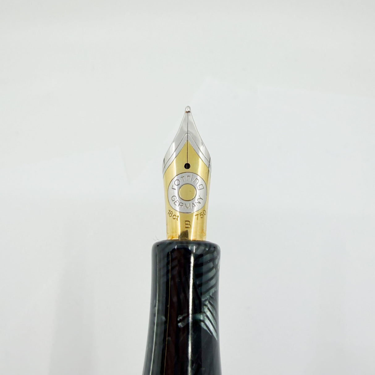 Rotring (German for "Red Ring") Tintenkuli "1928" Celluloid Limited Edition Fountain Pen Celebrating 70 Years of Rotring Pen Production - Medium 18kt Gold Nib + an Interchangeable Stylographic Tubular Point