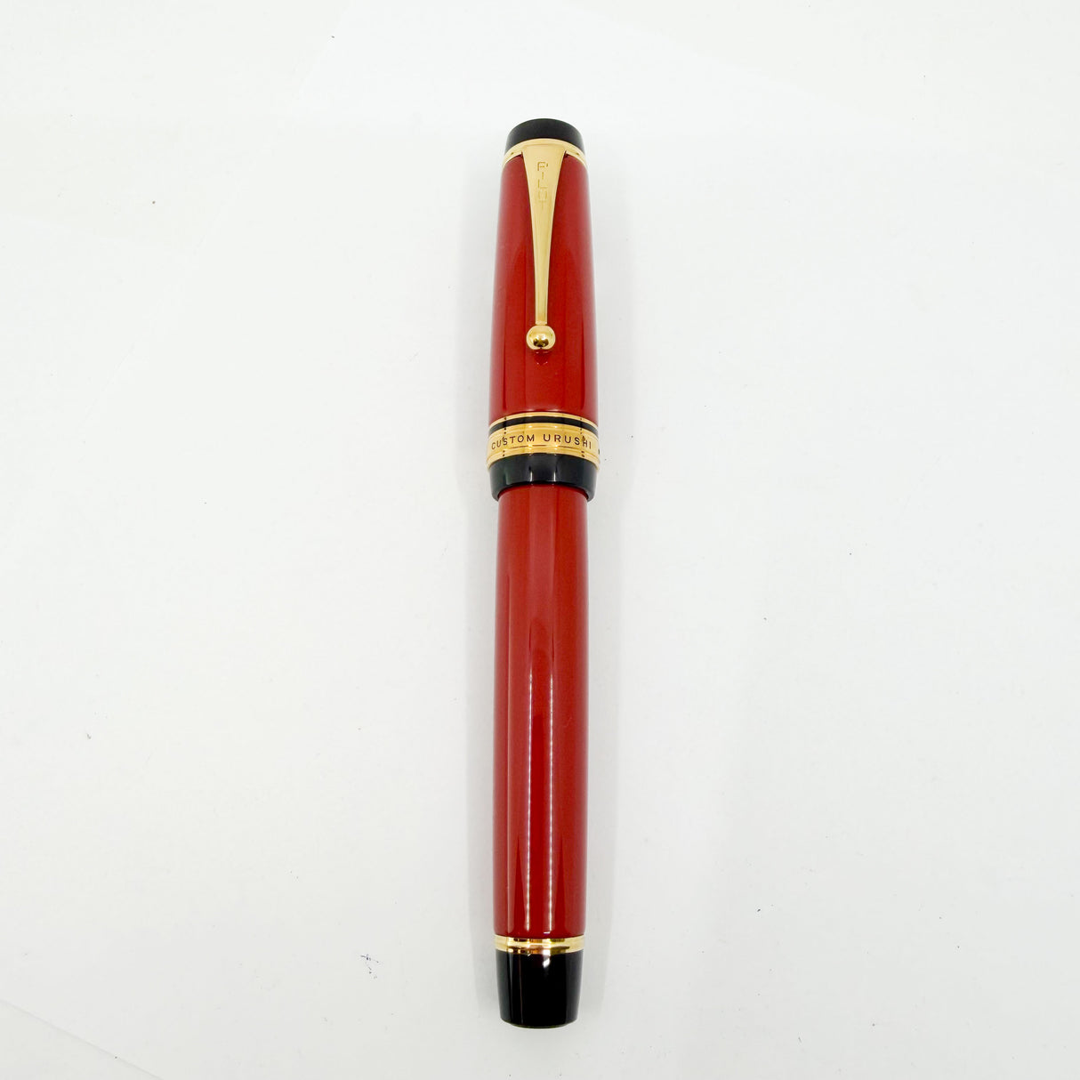 Pilot Namiki Custom 845 Vermillion Urushi Fountain Pen - Broad 18kt Gold Nib