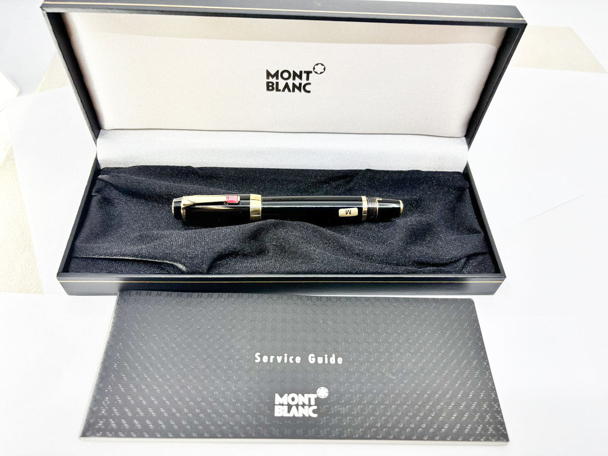 Montblanc Boheme Rouge - Black Resin Fountain Pen - Retractable Medium 18kt Gold Nib