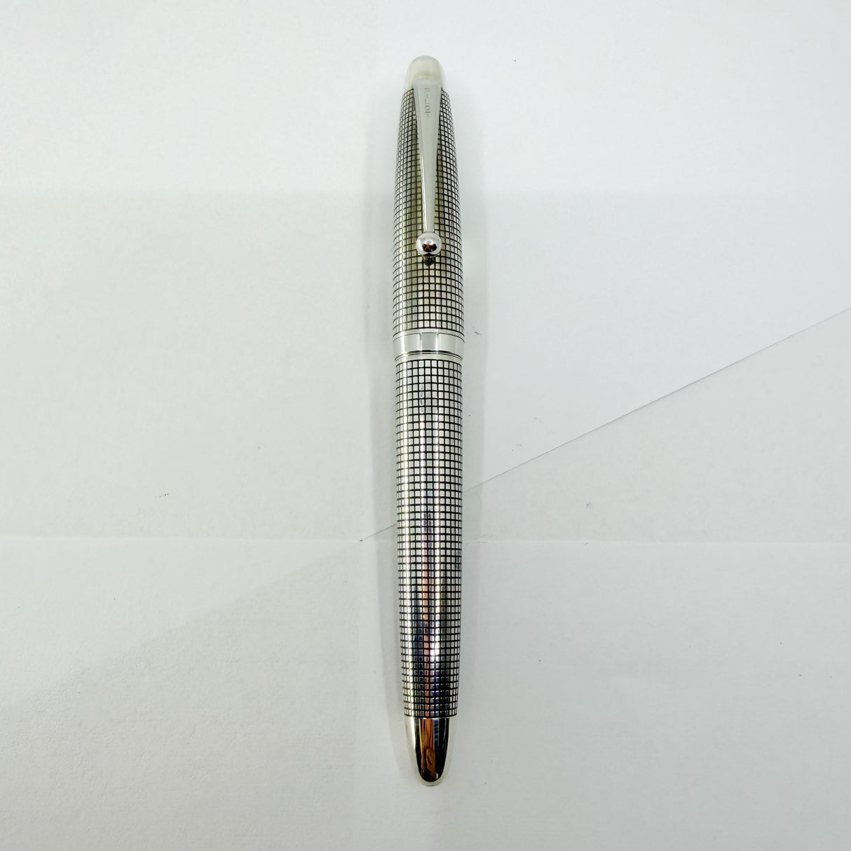 Pilot Cross-Hatched Sterling Silver Silvern Koushi Fountain Pen