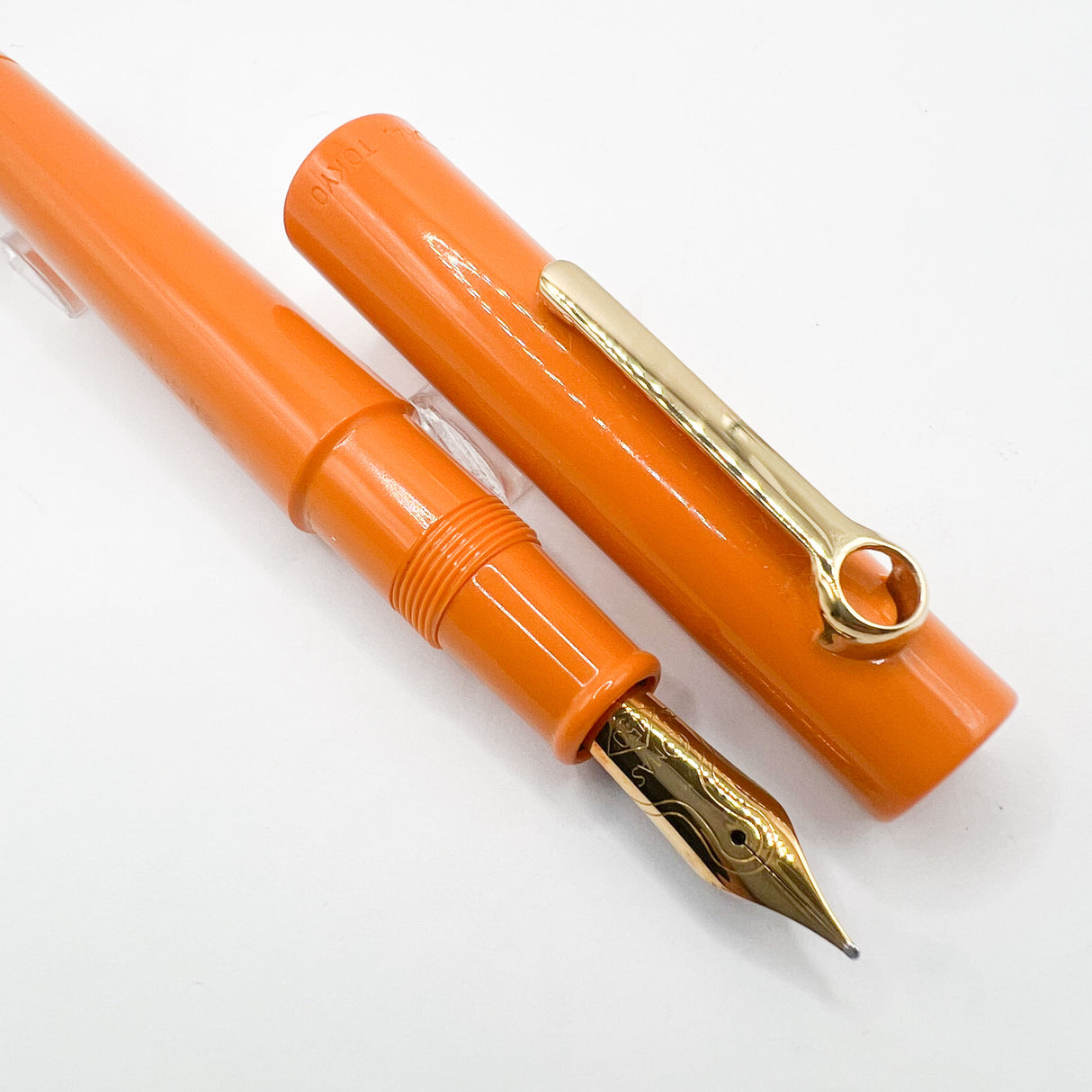 OMAS Tokyo Apricot Orange Vegetal Resin Fountain Pen - Medium 18kt Gold Nib