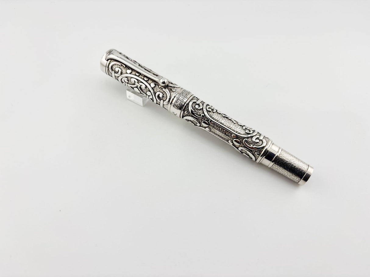 Aurora Benvenuto Cellini Sterling Silver Limited Edition Fountain Pen - Fine 18kt Gold Nib