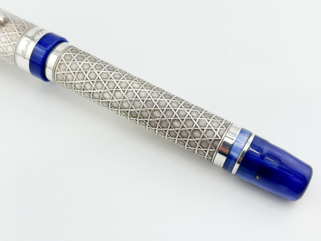 Montegrappa Israel 50th Anniversary Sterling Silver Limited Edition Fountain Pen - Broad 18kt Gold Nib