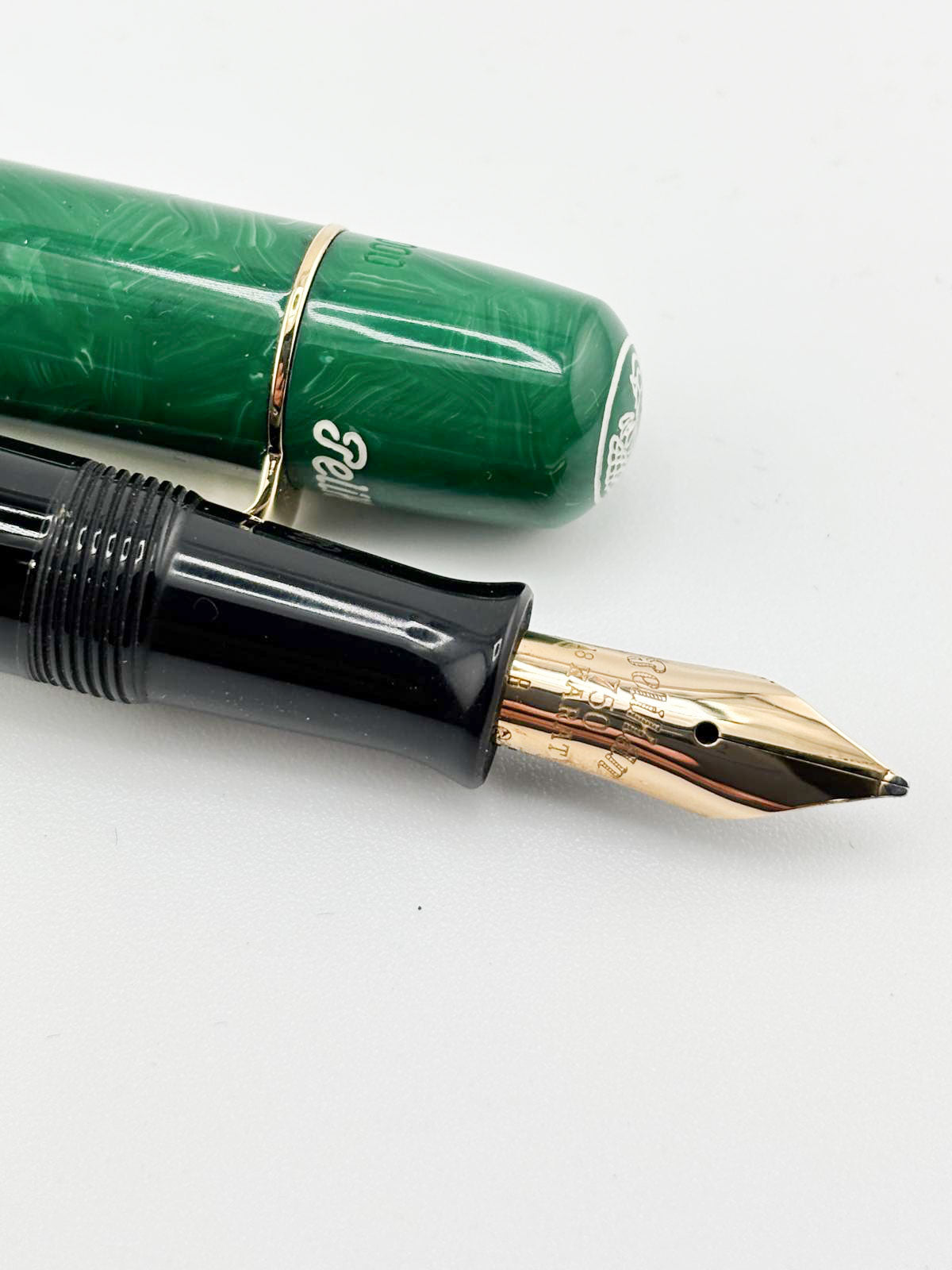 Pelikan Jade Green Celluloid (1935 Originals of their Time) Limited Edition Fountain Pen - Broad 18kt Gold Nib