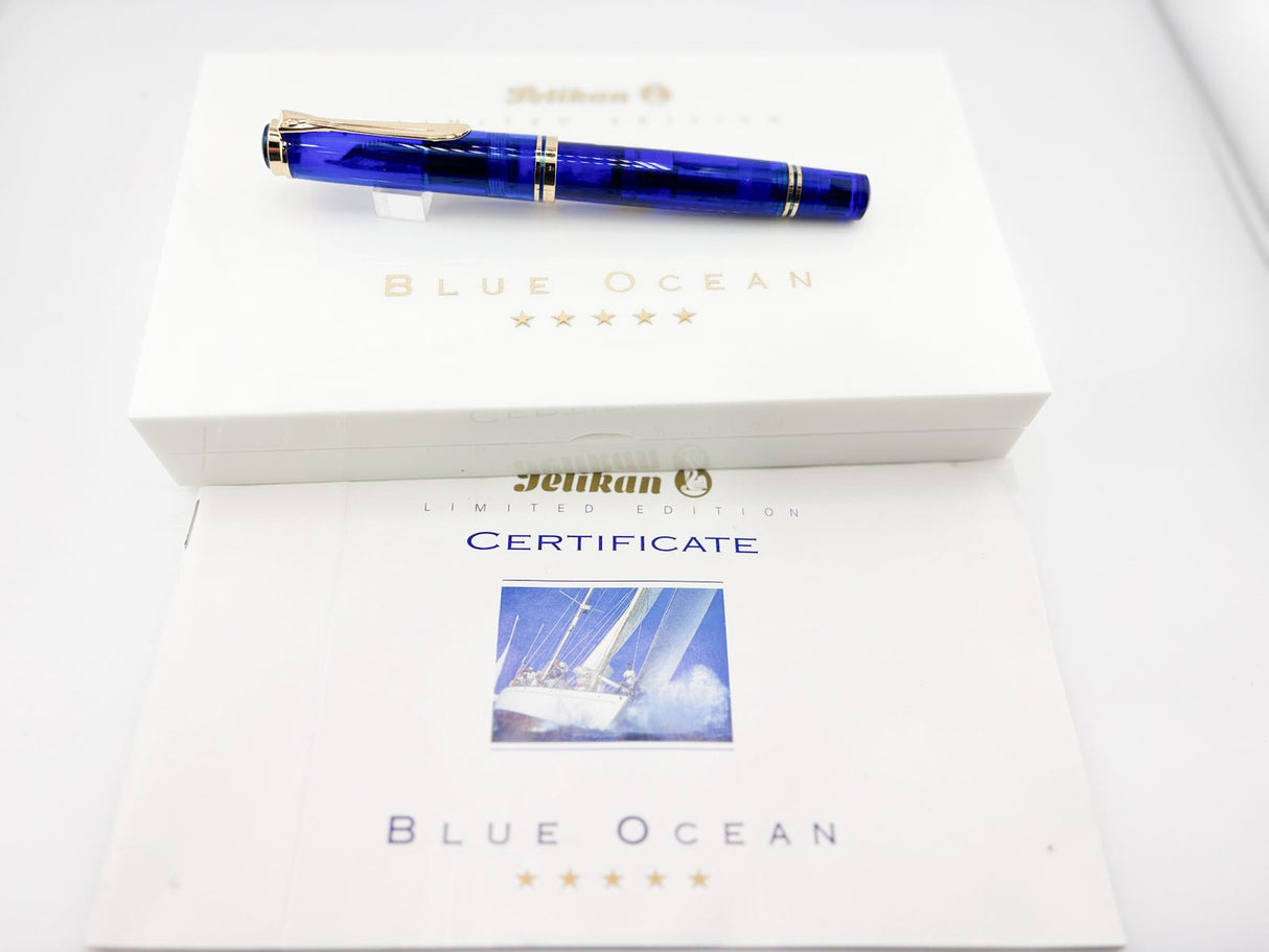Pelikan Blue Ocean Limited Edition Fountain Pen - Fine 18kt Gold Nib