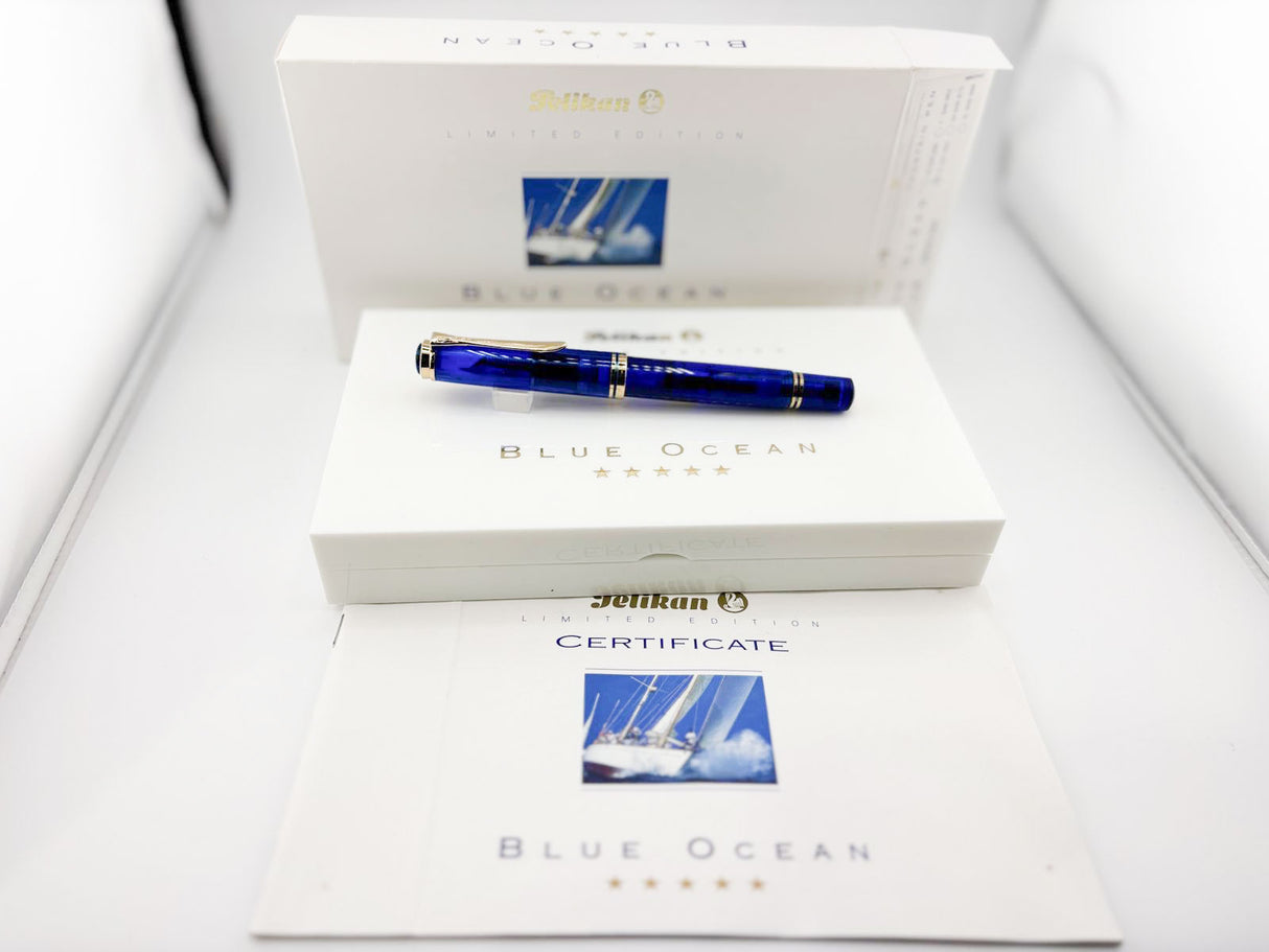 Pelikan Blue Ocean Limited Edition Fountain Pen - Fine 18kt Gold Nib