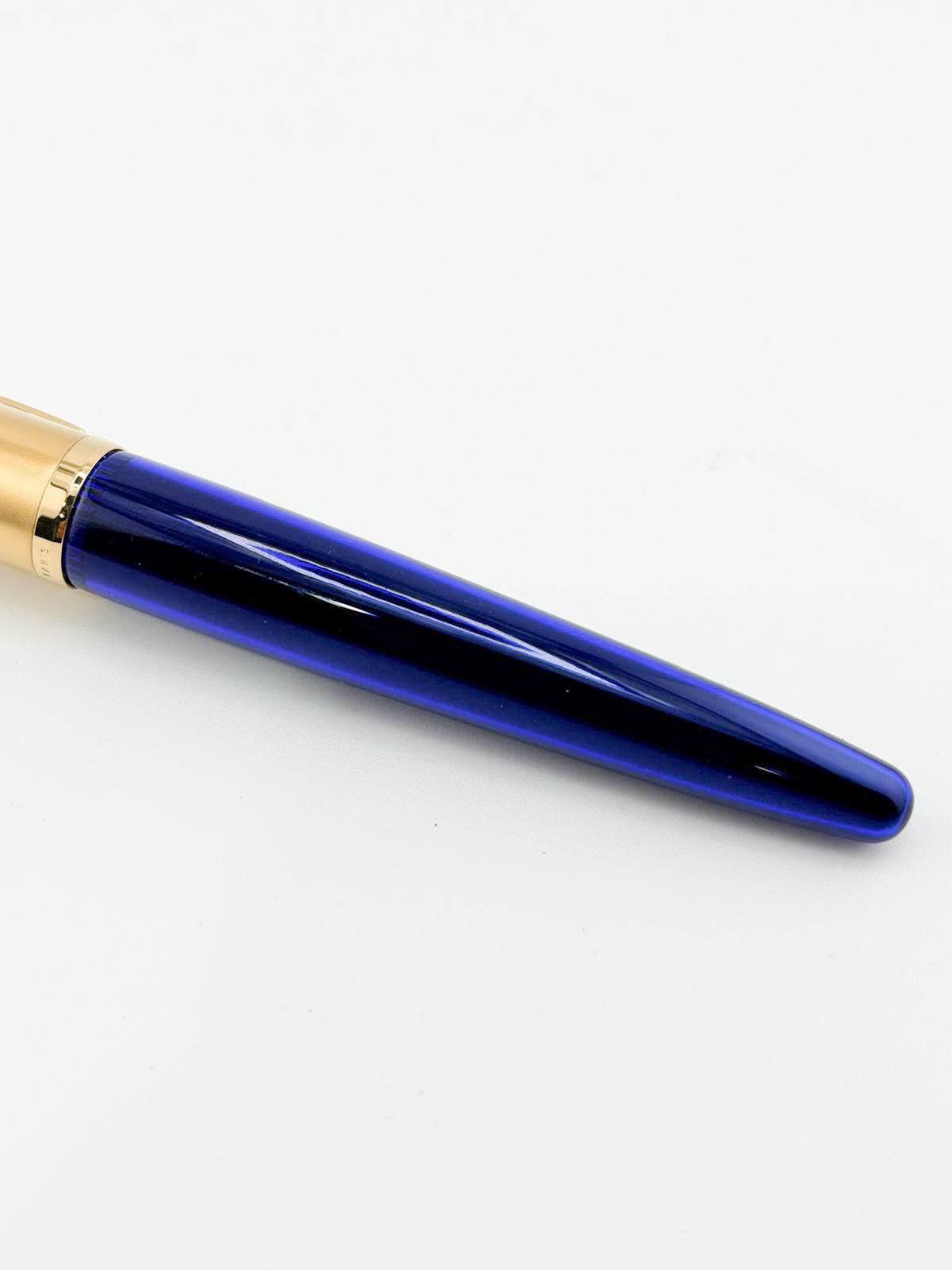 Waterman Edson Blue Translucent Fountain Pen - Medium 18kt Gold Nib - Rarely Found in this Mint Condition Any Longer!