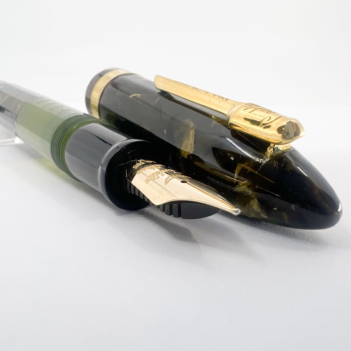 Conklin Nozac Green Saft Celluloid Fountain Pen – Legacy Collection Limited Edition - Flexible Medium 14kt Gold Nib