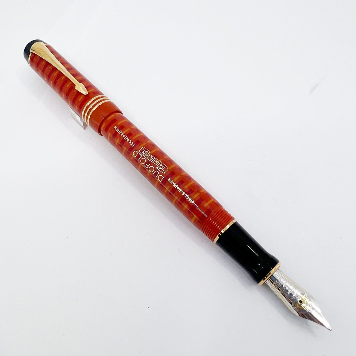 Parker Duofold 100th Anniversary "Big Red"/Orange Centennial Special Edition - Medium 18kt Gold Nib